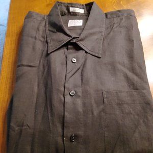 Mens Black Linen Shirt,  New with tags, Sz. XL